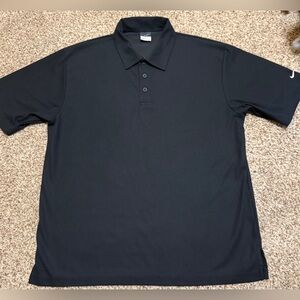 Nike Dri Fit Polo with White Swoosh on Sleeve Mens Size L EUC